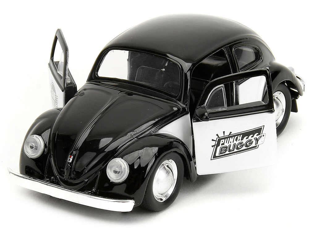 1959 Volkswagen Beetle Punch Buggy Black and White and Boxing