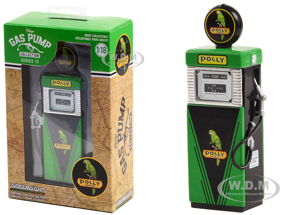 1951 Wayne 505 Gas Pump Polly Gas Green and Black Vintage Gas