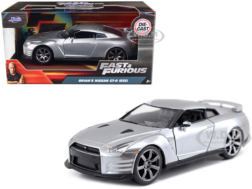 Brian s Nissan GT R R35 Silver Metallic Fast & Furious Movie 1/32