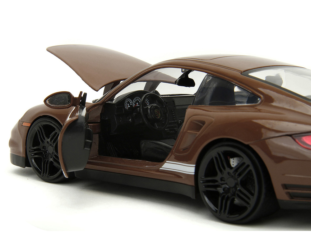 Porsche 911 Turbo Brown and Brown M&M Diecast Figure M&M s