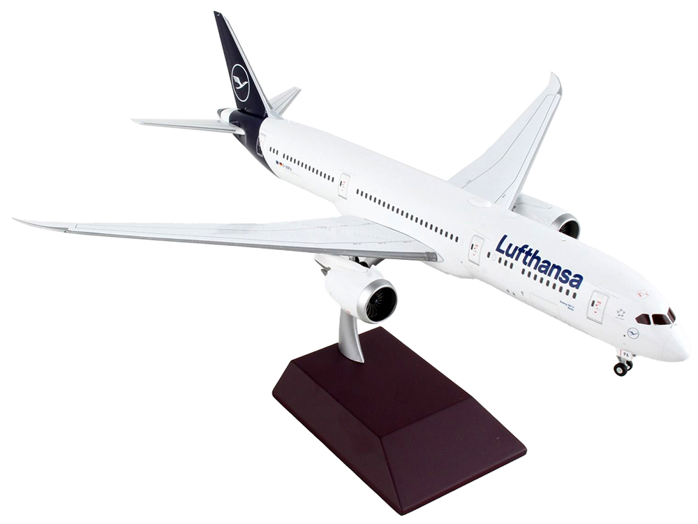 Boeing 787 9 Commercial Aircraft Lufthansa White with Blue Tail