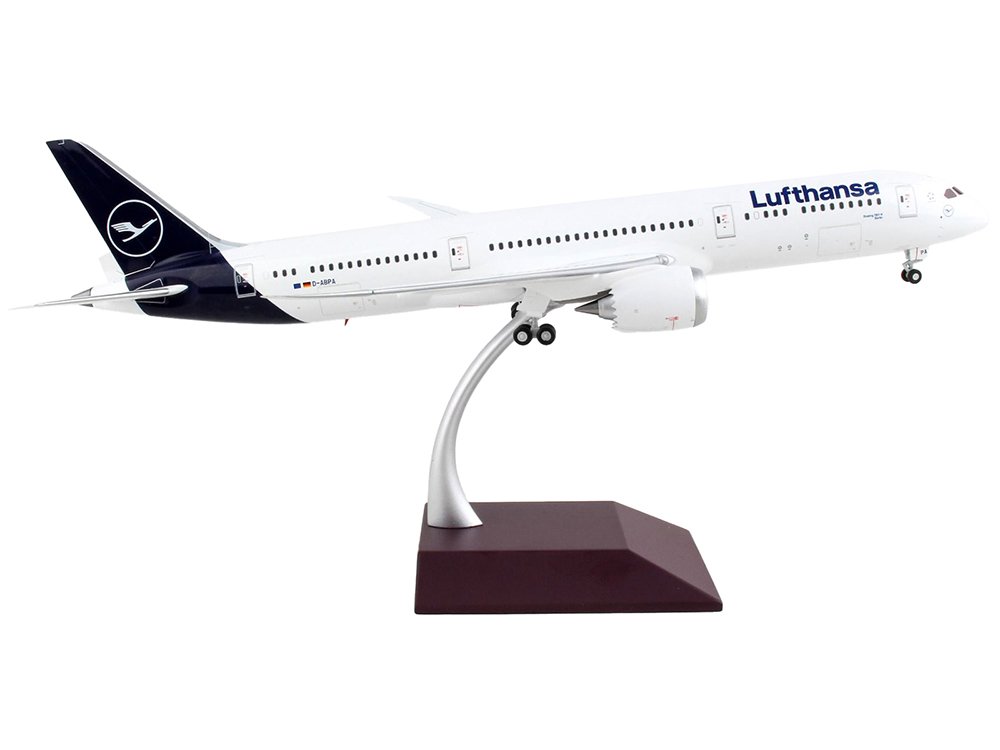 Boeing 787 9 Commercial Aircraft Lufthansa White with Blue Tail