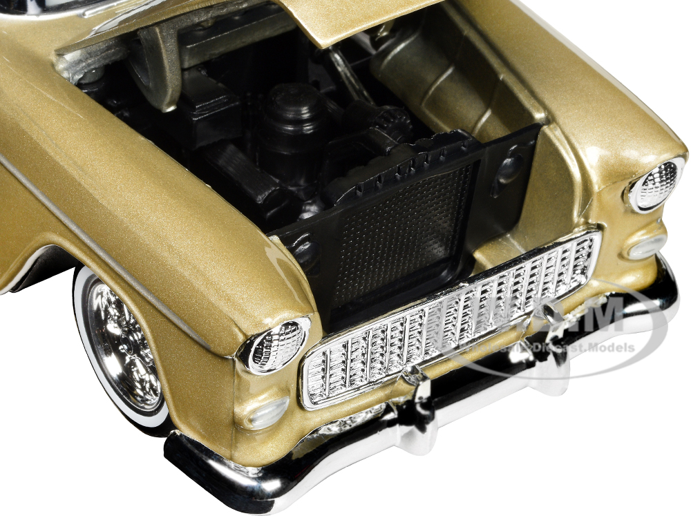 1955 Chevrolet Bel Air Lowrider Hard Top Beige Metallic and Black