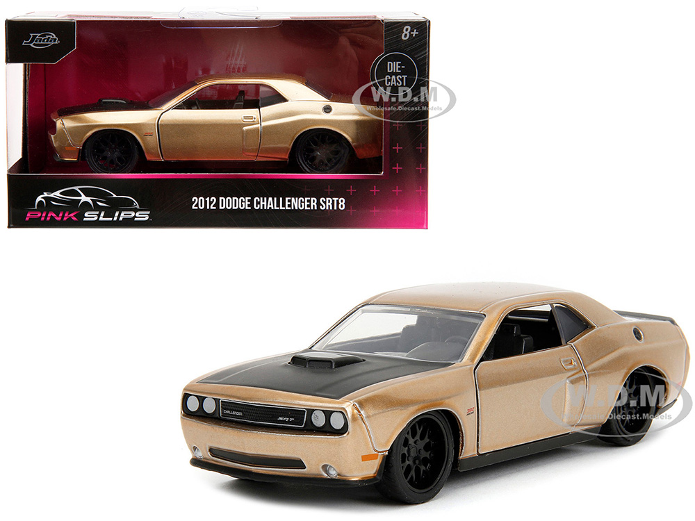 2012 Dodge Challenger SRT8 Gold Metallic with Black Hood Pink