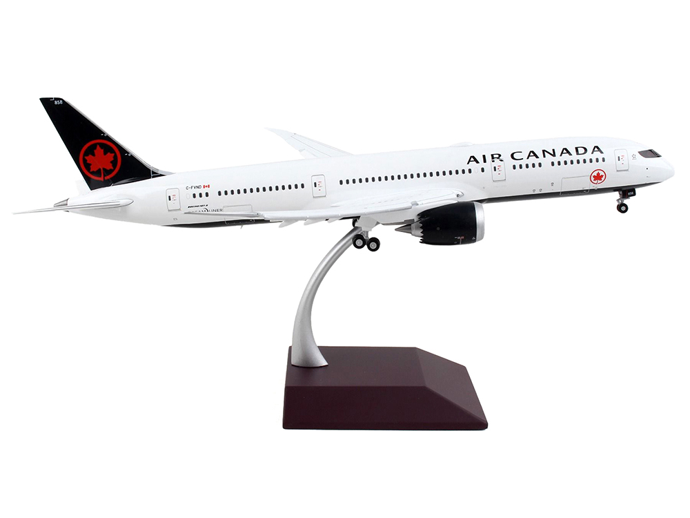 Boeing 787 9 Commercial Aircraft with Flaps Down Air Canada White