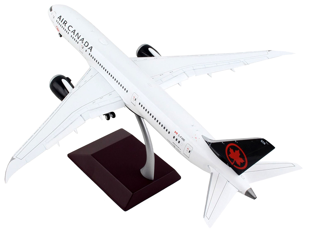 Boeing 787 9 Commercial Aircraft with Flaps Down Air Canada White