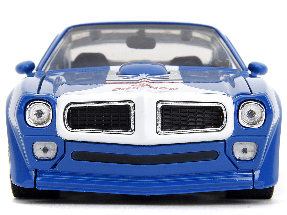 1972 Pontiac Firebird #72 Blue with White Stripe Chevron Bigtime