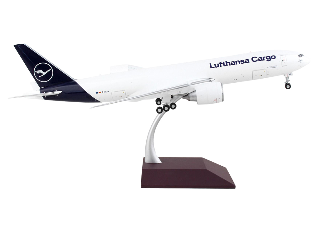 Boeing 777F Commercial Aircraft Lufthansa Cargo White with Blue