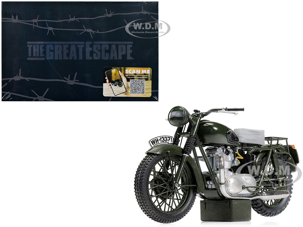 Triumph TR6 Trophy Motorcycle Dark Green Weathered The Great