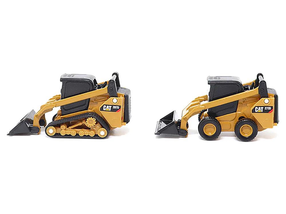 CATERPILLAR ミニカー 2台セット CAT Caterpillar 272D2 Skid Steer Loader Yellow and CAT Caterpillar
