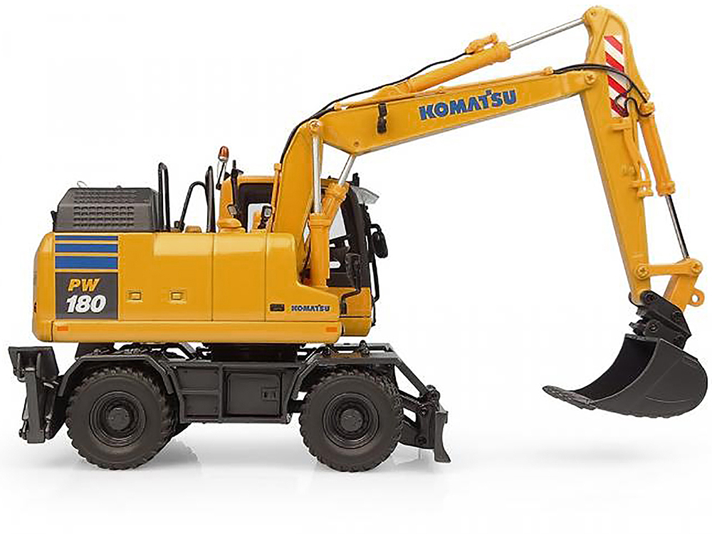 Komatsu PW180-11 Excavator Yellow with Standard Bucket and