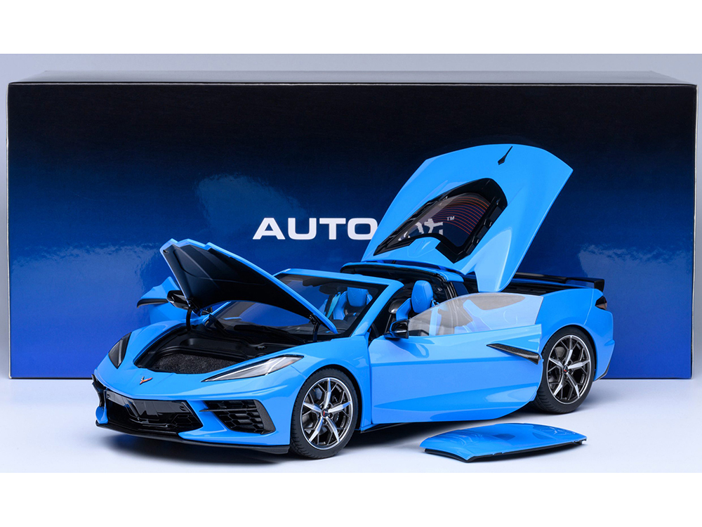 2020 Chevrolet Corvette C8 Stingray Rapid Blue 1/18 Model Car by