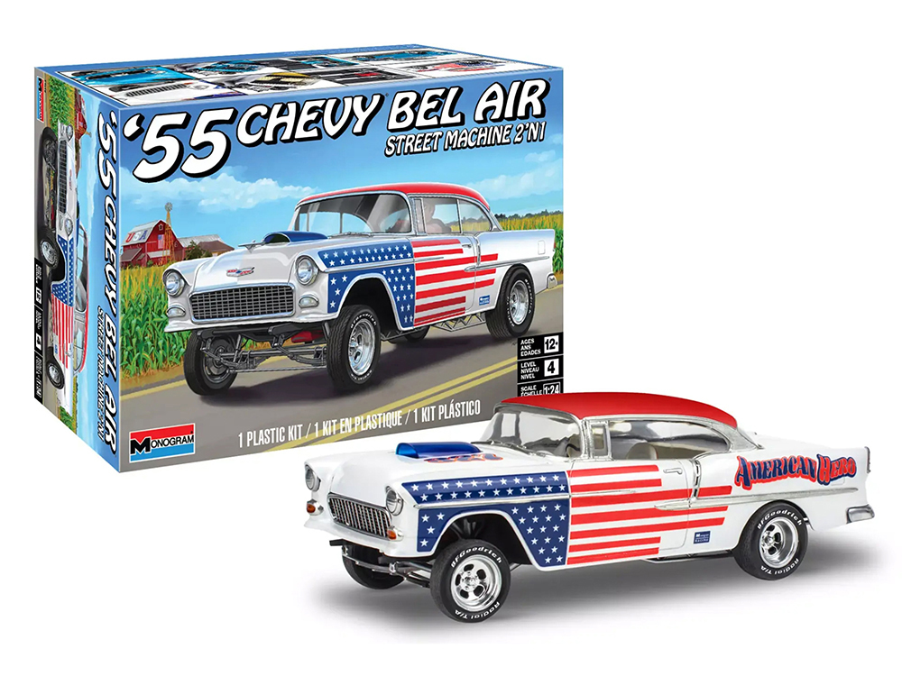 Level 4 Model Kit 1955 Chevrolet Bel Air Street Machine 2-in-1 Kit