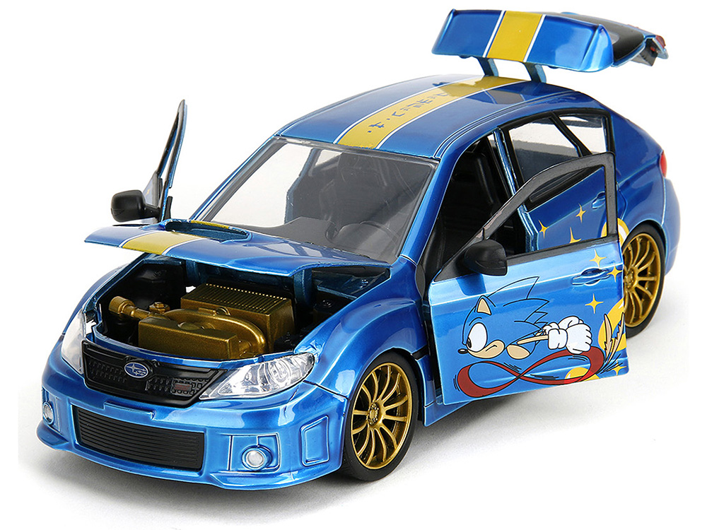 2012 スバル・インプレッサWRX STI ウィズ フィギア 2012 Subaru Impreza WRX STI Blue Metallic with Graphics and Sonic