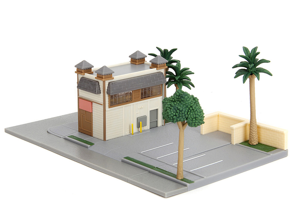 ランページ ゴーストディアーヌ 7 ガレージキット NAOKI 原型 Toretto Cafe Diorama with Mitsubishi Eclipse Green and Ford F-150