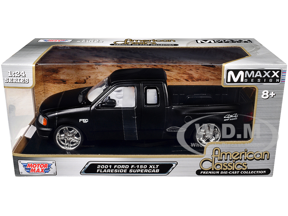 2001 Ford F-150 XLT Flareside Supercab Pickup Truck Matt Black