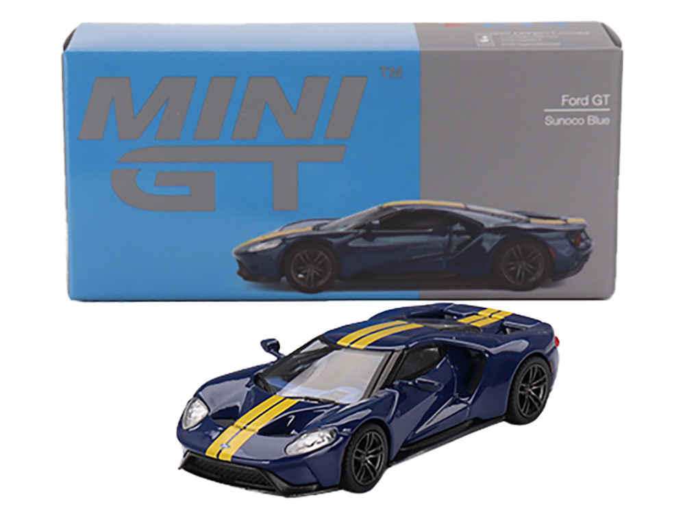 Ford GT Sunoco Blue with Yellow Stripes Limited Edition to 3600