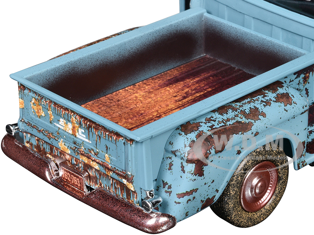 1955 GMC Blue Chip Pickup Truck Matt Blue (Rusted) 