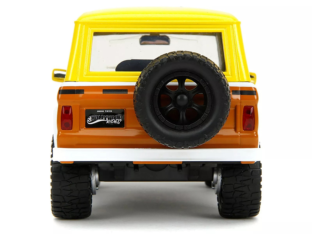 1973 Ford Bronco Yellow with Graphics and SpongeBob SquarePants