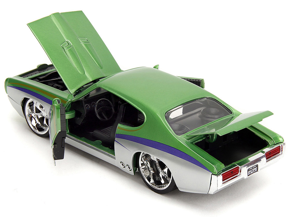 1969 Pontiac GTO Judge Green Metallic and Silver with Stripes