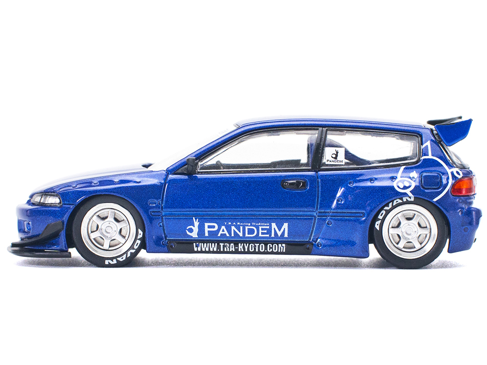 Pandem Civic EG6 RHD (Right Hand Drive) Blue Metallic 1/64 Diecast