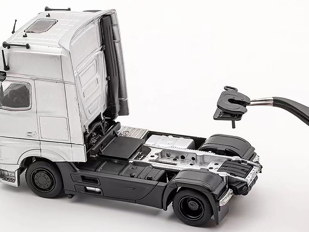 Mercedes-Benz Actros Auto Transporter White 1/64 Diecast Model by GCD