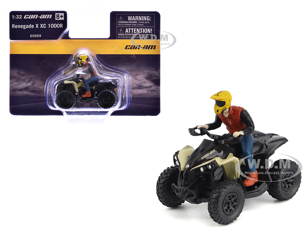 Can-Am Renegade X XC 1000R ATV Desert Tan with Driver Figure 1/32