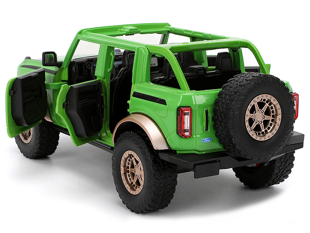 2021 Ford Bronco Green with Black Stripes and Green M&M's Diecast