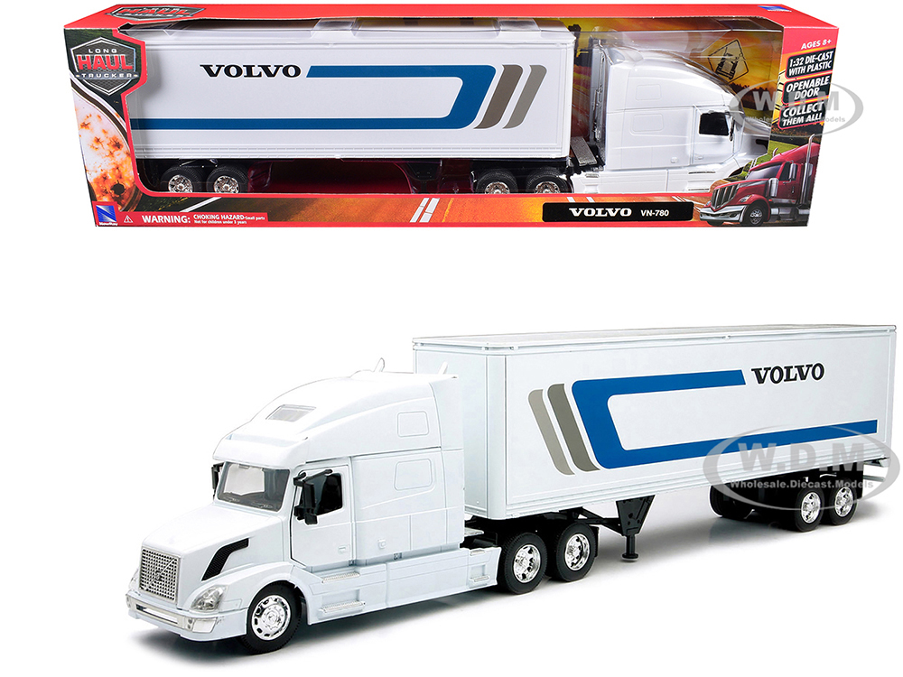 wsi1/50　VOLVO2デフヘッド　冷凍トレーラーバン　セット Volvo VN-780 Truck with Dry Van Trailer White 