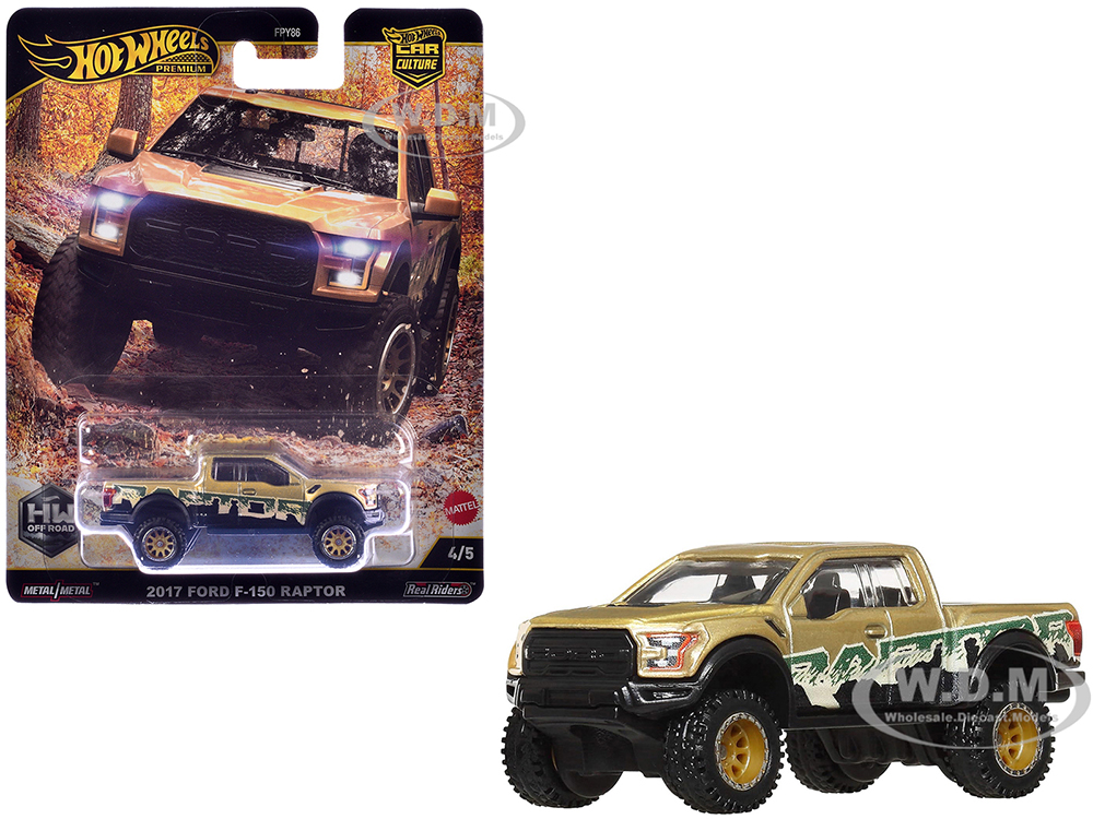 2017 Ford F-150 Raptor Pickup Truck Gold Metallic with Graphics