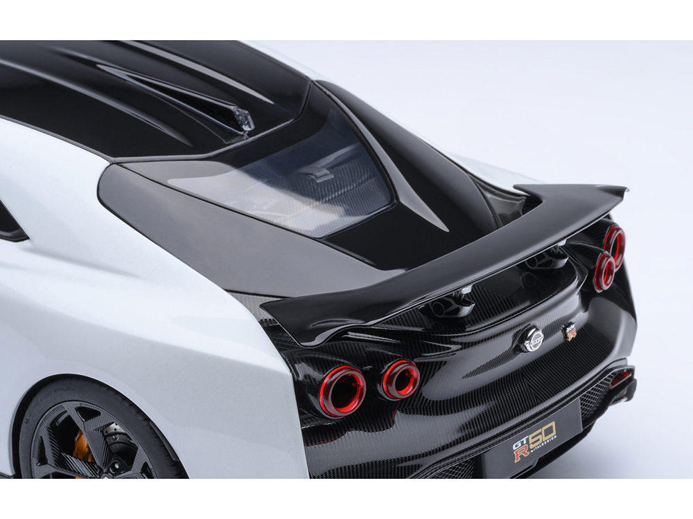 Nissan GT-R50 By ItalDesign Black and White Metallic 1/18 Model