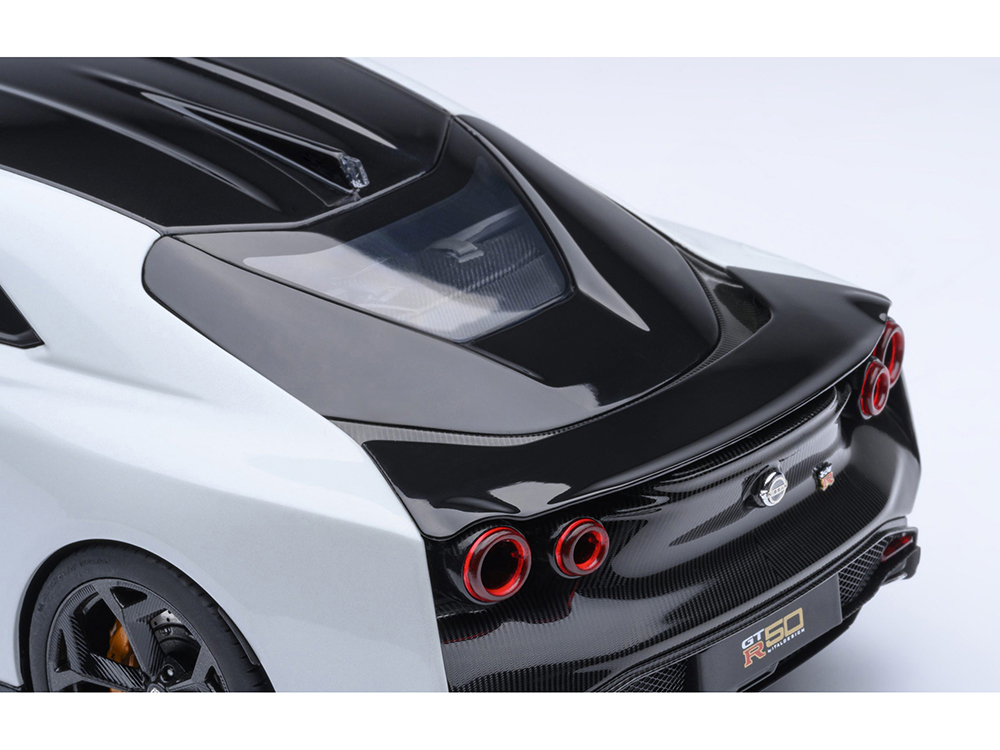 Nissan GT-R50 By ItalDesign Black and White Metallic 1/18 Model