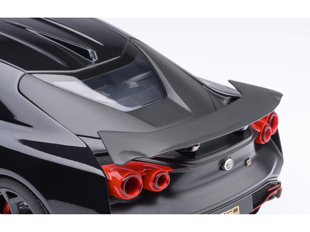 Nissan GT-R50 By ItalDesign Black and Matt Black 1/18 Model Car by