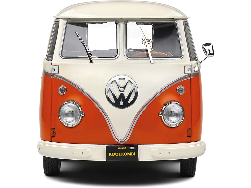 1950 Volkswagen Kool Kombi Van with Trailer Orange and White 1/18