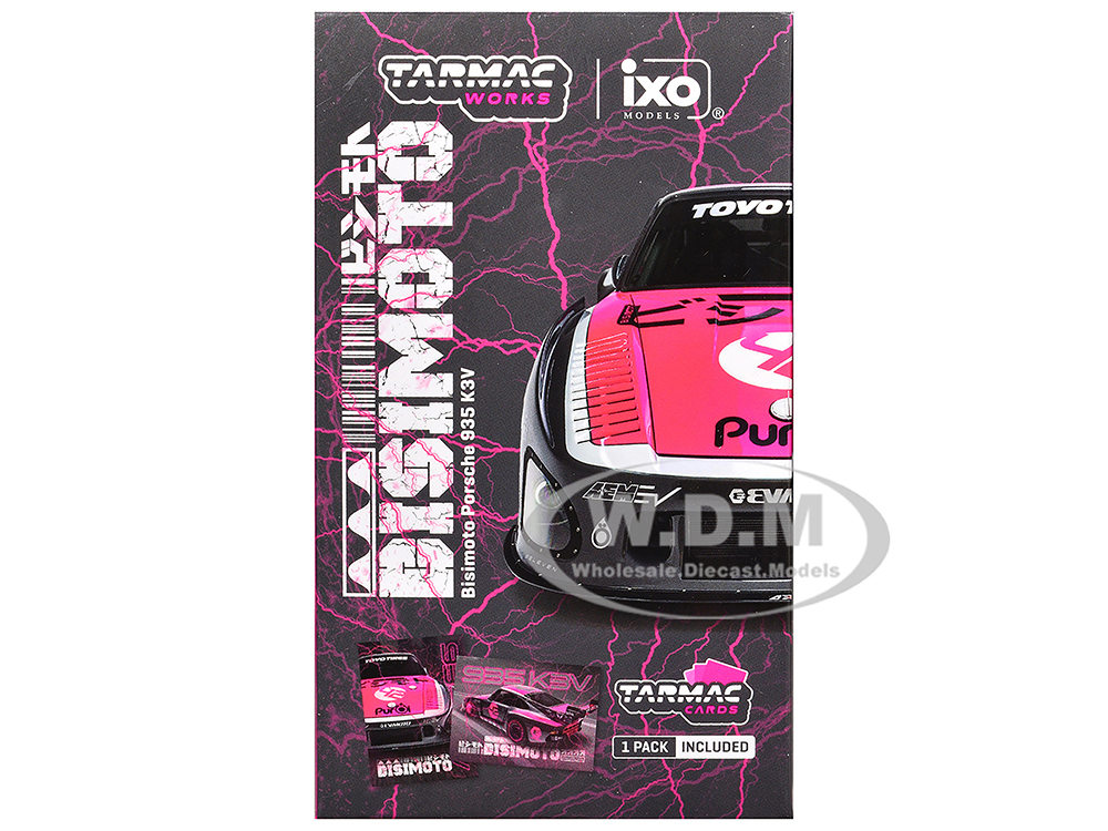 Porsche 935 K3V Bisimoto Gray Metallic with Pink Hood and Top with