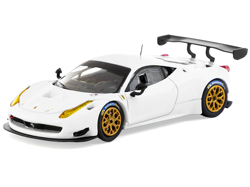 Ferrari 458 Italia GT3 White with Gold Wheels 