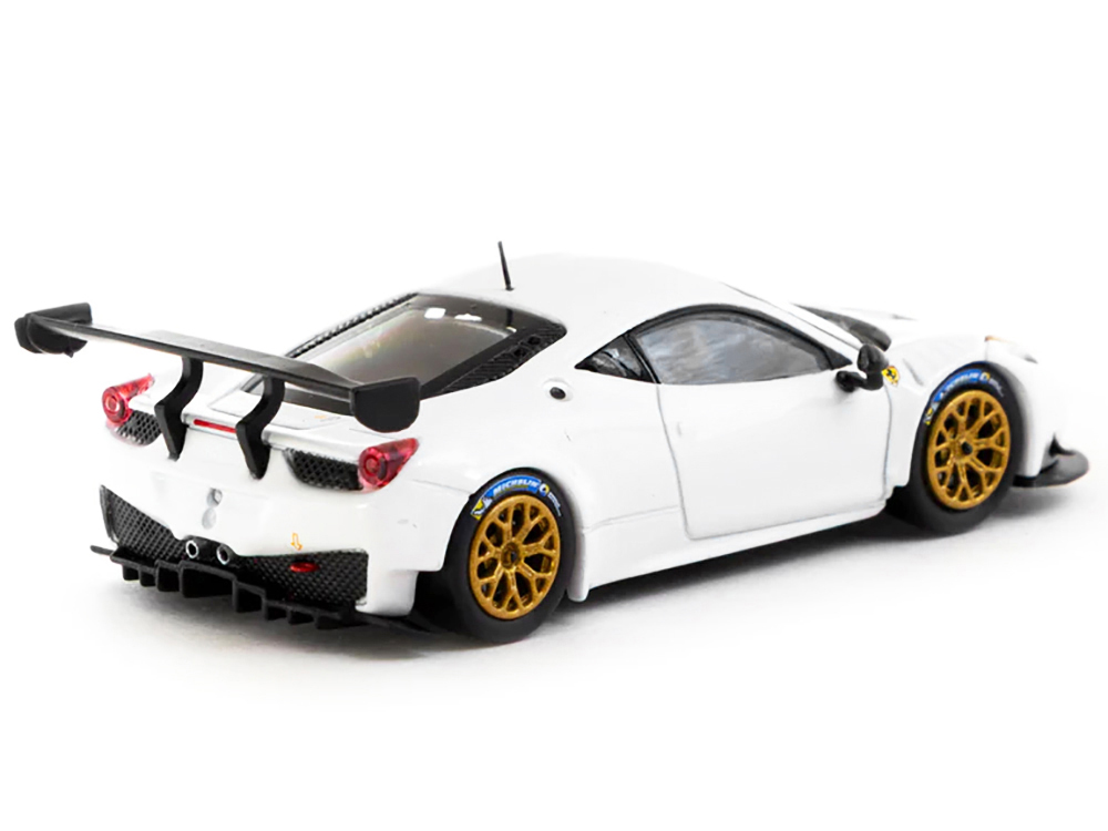 Ferrari 458 Italia GT3 White with Gold Wheels 