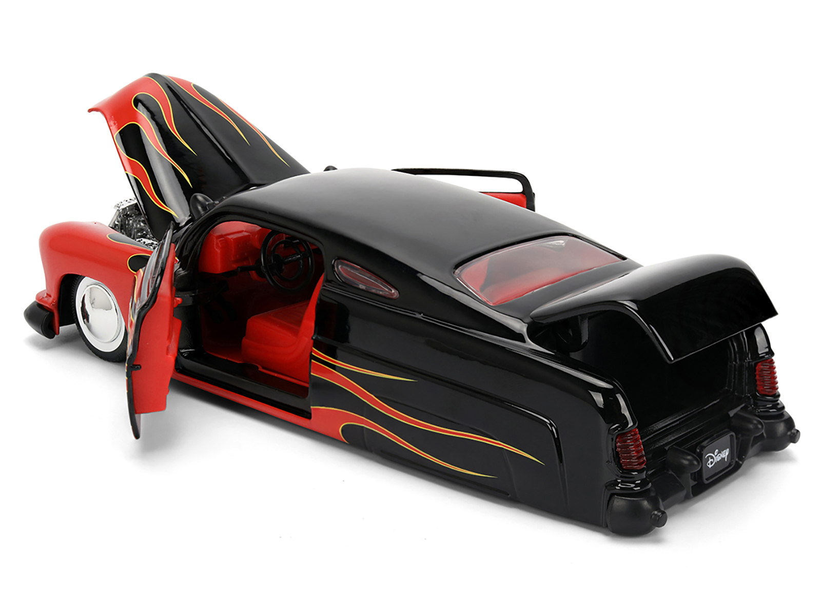 ミニカー 1951 CUSTOM MERC CUSTOM 1951 Mercury Coupe Black with Flame Graphics and Red Interior and