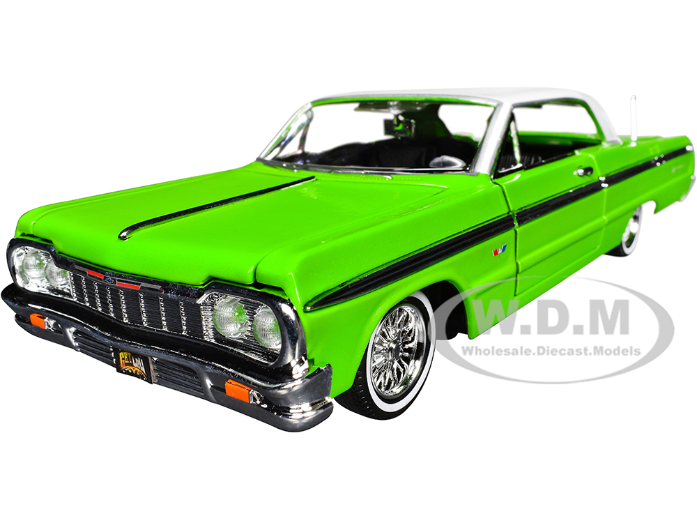 1964 Chevrolet Impala Lowrider Hard Top Green with White Top 