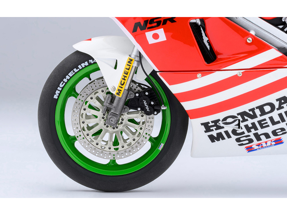 Honda NSR500 WGP500 Motorcycle #56 Red and White with Helmet