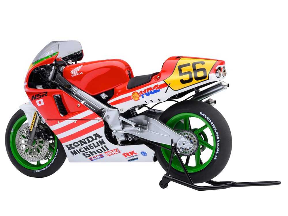 Honda NSR500 WGP500 Motorcycle #56 Red and White with Helmet