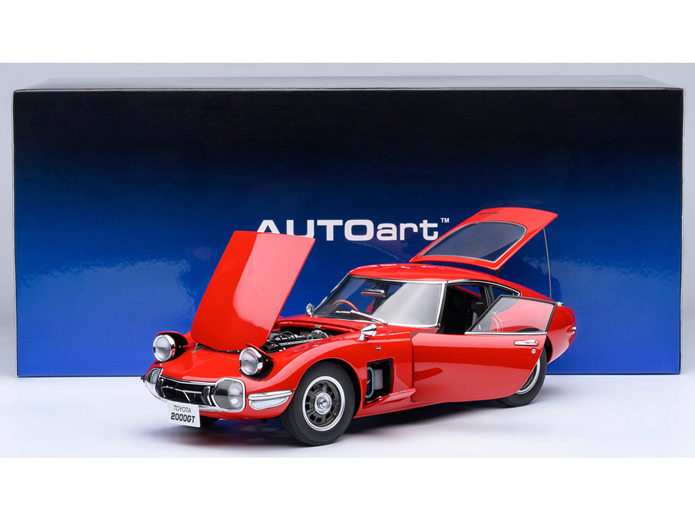 1967 Toyota 2000GT RHD (Right Hand Drive) Red 1/18 Model Car by