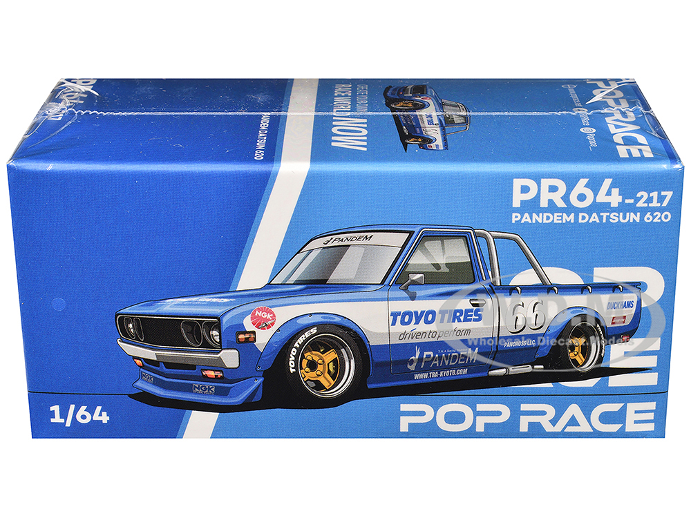 Datsun Pandem 620 Pickup Truck #66 Blue Metallic with White