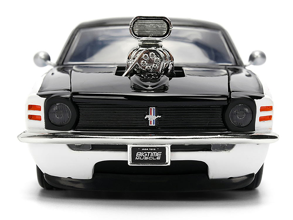 1970 Ford Mustang Boss 429 Black and White with Graphics 