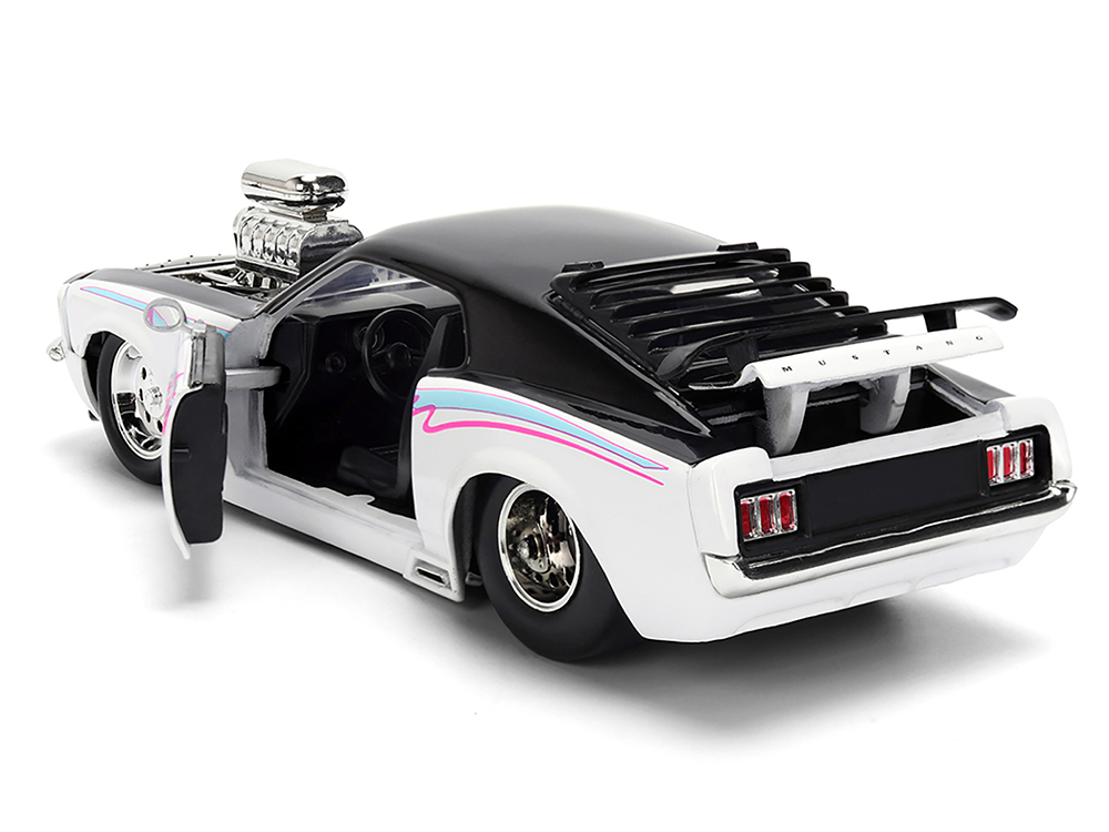 1970 Ford Mustang Boss 429 Black and White with Graphics 