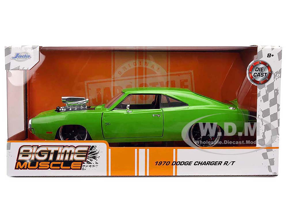 1970 Dodge Charger R/T Bright Green with Black Tail Stripe