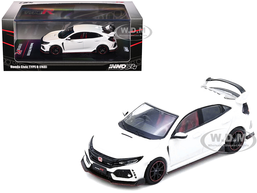 Honda Civic Type R (FK8) RHD (Right Hand Drive) White 1/64 Diecast