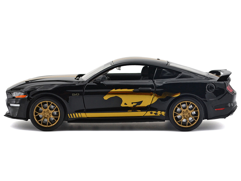 2018 Ford Mustang GT 5.0 Black with Gold Stripes and Graphics