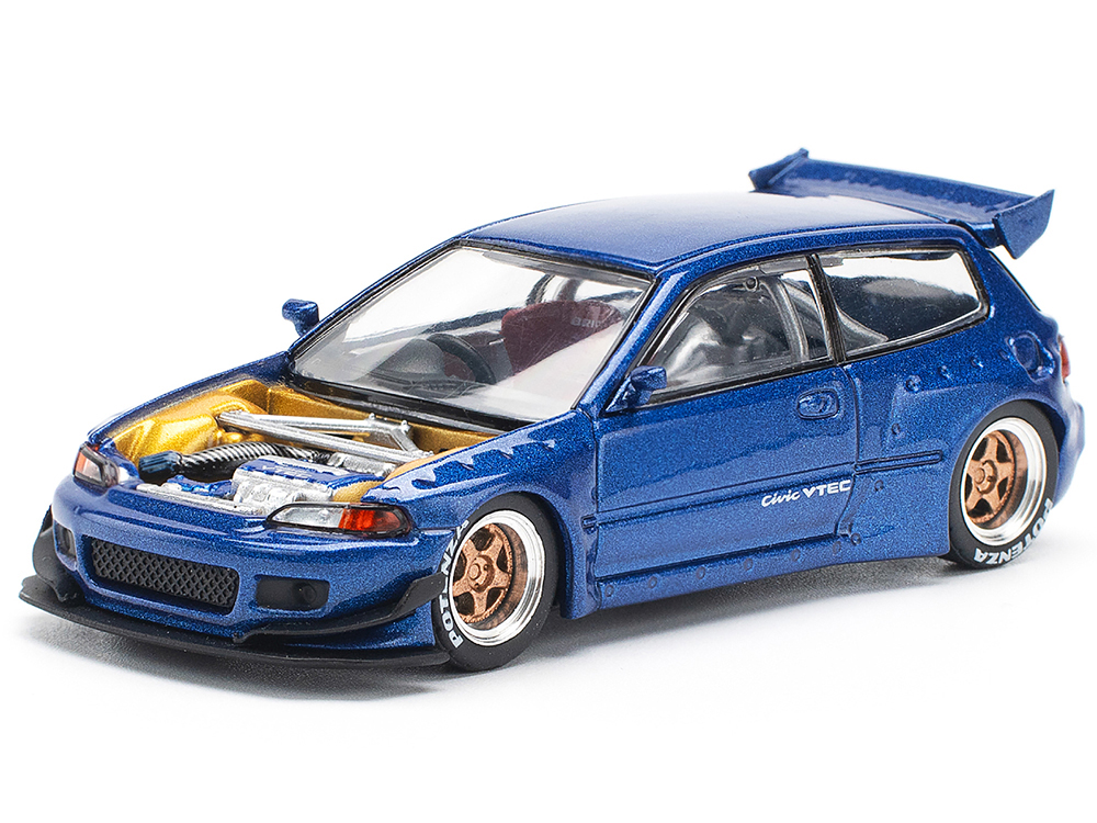 Pandem Civic EG6 VTEC RHD (Right Hand Drive) Blue Metallic with No