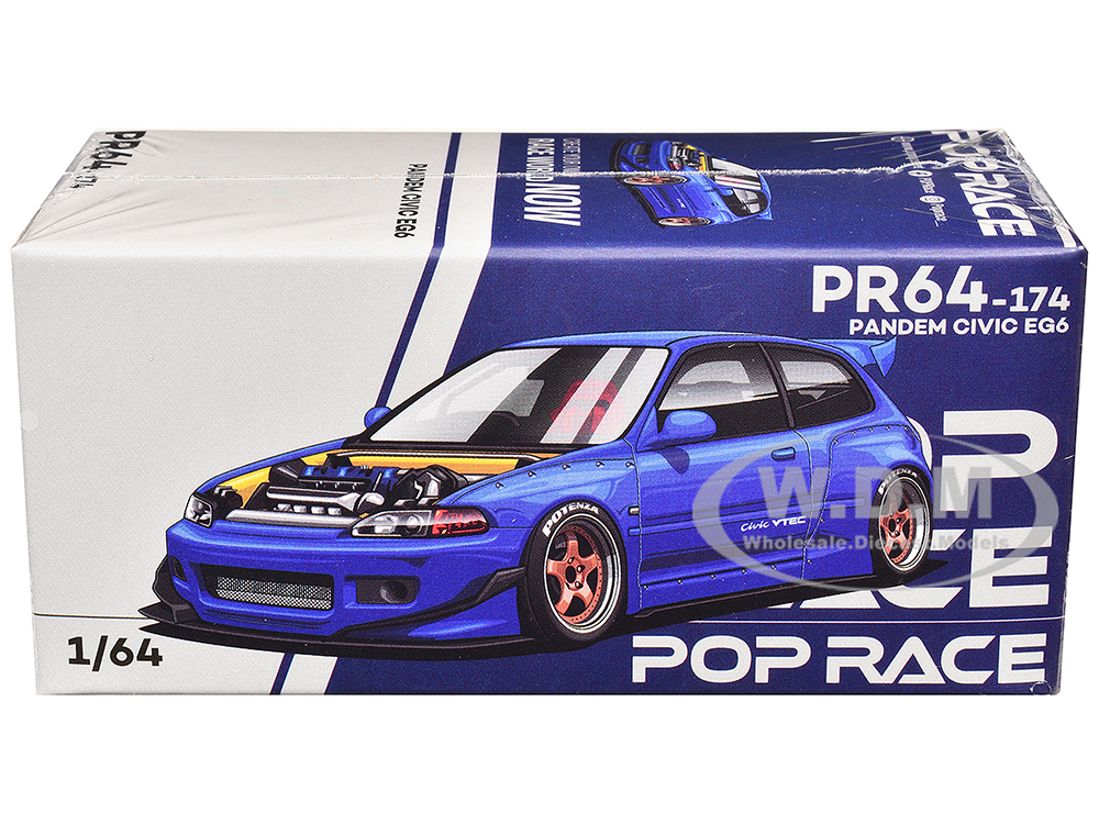 Pandem Civic EG6 VTEC RHD (Right Hand Drive) Blue Metallic with No